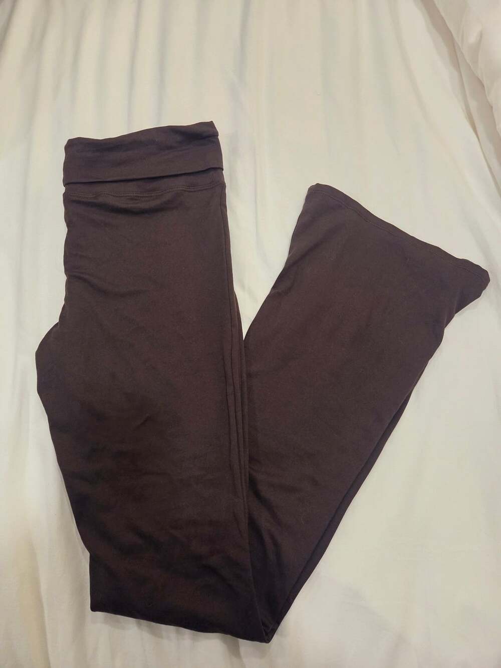 Streetwear Society Foldover Flare Pants Size M Brown